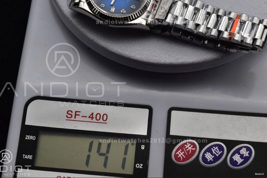 Edition Blue 904L Best V5 President on Dial Weight) vr3255 SS QF Diamond Bracelet DayDate (Gain 36 Steel 0505